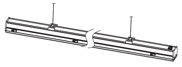 Suspended led linear trunking light